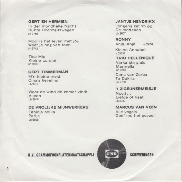 Gert, Hermien Helen En Fred - Corsica D'amore 27284 Vinyl Singles Vinyl Zeer Goed / Hoesje Goed "VINYLSINGLES.NL"