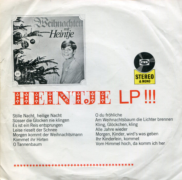 Heintje - Gloria In Excelsis Deo Vinyl Singles Vinyl Zeer Goed / Hoesje Goed "VINYLSINGLES.NL"