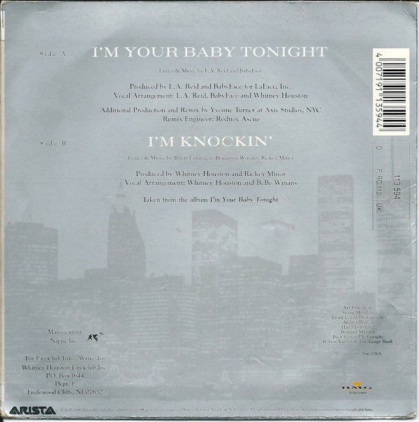 Whitney Houston - I'm Your Baby Tonight 30259 Vinyl Singles Vinyl Goed / Hoes Goed