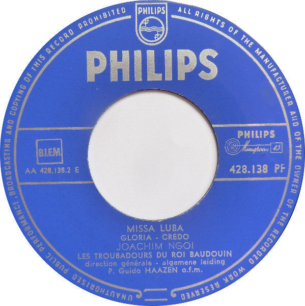 Joachim Ngoi Et Les Troubadours Du Roi Baudouin - Missa Luba 35741 Vinyl Singles EP Vinyl Goed / Hoes Goed