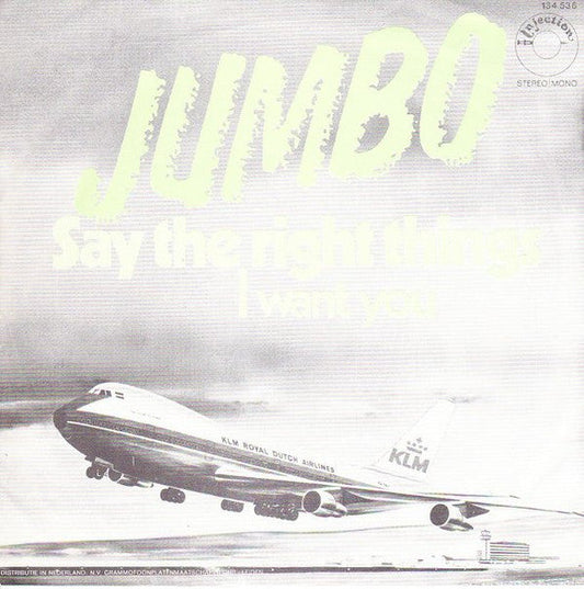 Jumbo - Say The Right Things 41049 Vinyl Singles Vinyl Goed / Hoes Goed