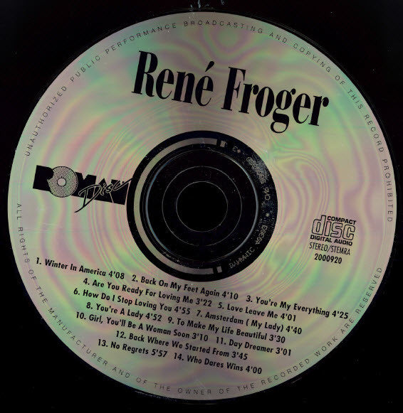 René Froger - Are You Ready For Loving Me (CD) 70433 Compact Disc Goede Staat