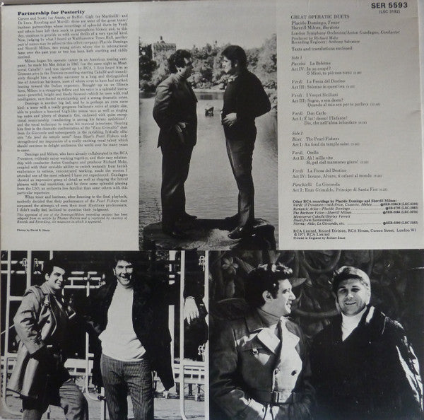 Placido Domingo / Sherrill Milnes, London Symphony Orchestra, Anton Guadagno - Great Operatic Duets (LP) 50315 Vinyl LP Vinyl Goed / Hoes Goed