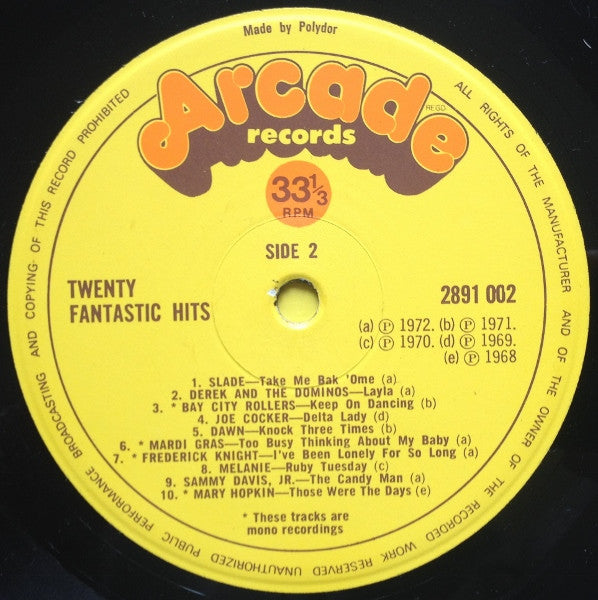 Various - 20 fantastische Hits von den Originalkünstlern, Band Zwei (LP) 46154
