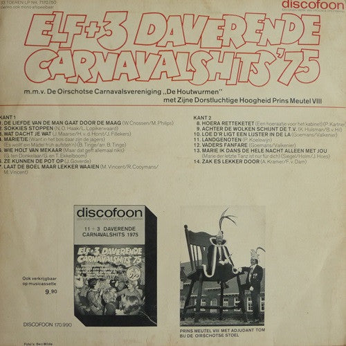 Various - Elf + 3 Daverende Carnavalshits '75 (LP) 51582 Vinyl LP Vinyl Goed / Hoes Goed