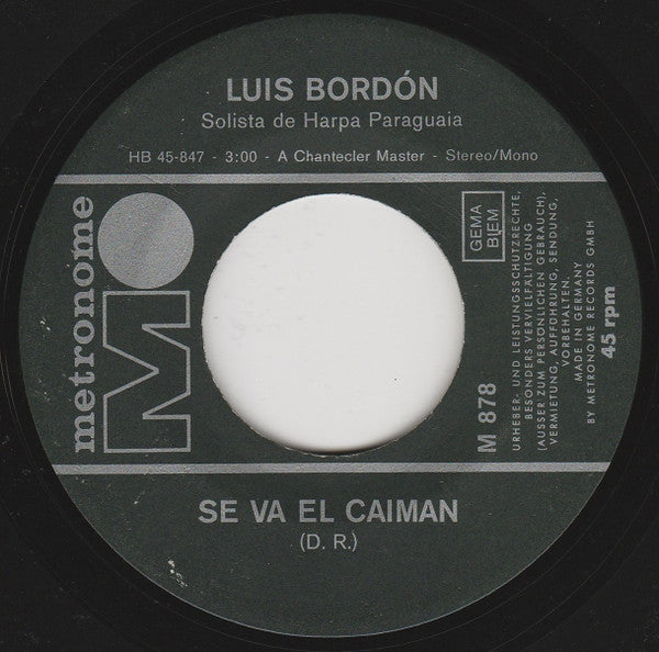 Luis Bordón, Solista De Harpa Paraguaia - Pa-Ran-Pan-Pan 19279 Vinyl Singles Vinyl Goed / Hoes Goed