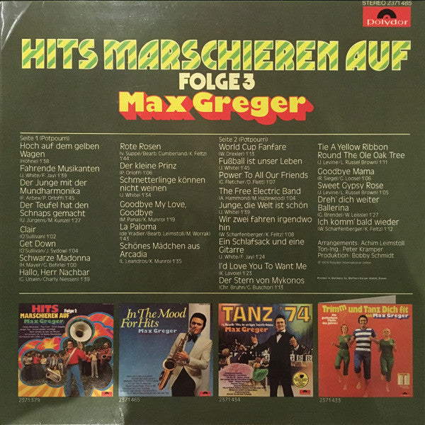 Max Greger - Hits Marschieren Auf Folge 3 (LP) 42017 Vinyl LP Vinyl Goed / Hoes Goed