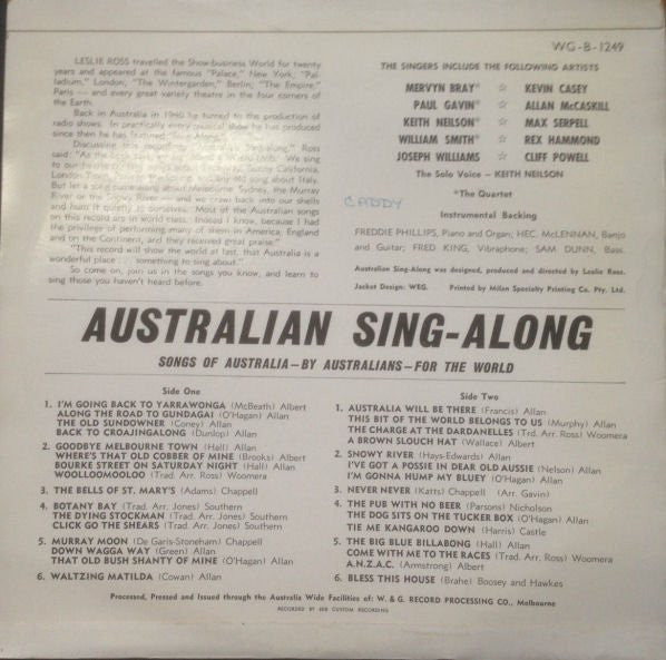 Leslie Ross Singers - Australian Sing-Along (LP) 51514 Vinyl LP Vinyl Goed / Hoes Goed