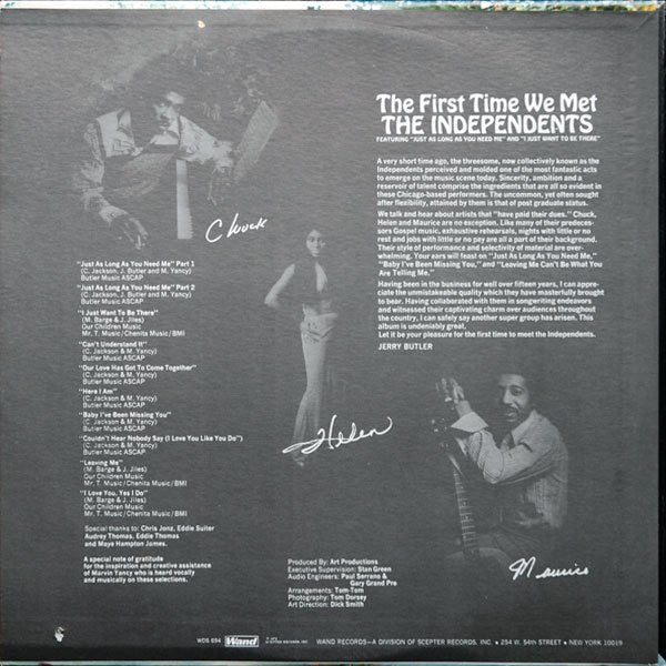 Independents - The First Time We Met (LP) 48262 (B) Vinyl LP Vinyl Goed / Hoes Goed