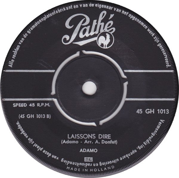 Adamo - J'aime Une Fleur Vinyl Singles Vinyl Zeer Goed / Hoesje Goed "VINYLSINGLES.NL"
