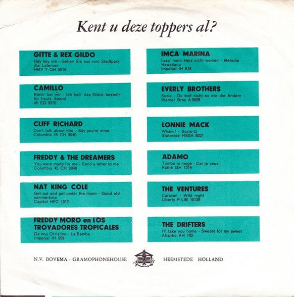 Adamo - J'ai Raté Le Coche Vinyl Singles Vinyl Zeer Goed / Hoesje Goed "VINYLSINGLES.NL"