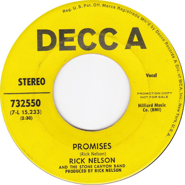 Rick Nelson & The Stone Canyon Band - She Belongs To Me 40090 Vinyl Singles Vinyl Goed / Hoes Goed