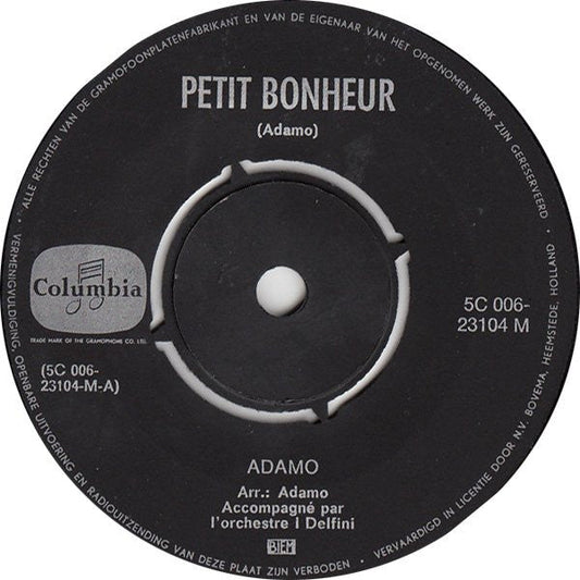 Adamo - Petit Bonheur 42263 Vinyl Singles Vinyl Goed / Hoes Generic
