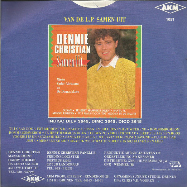 Dennie Christian - Vier Uren In Het Weekend 31918 Vinyl Singles Vinyl Goed / Hoes Goed