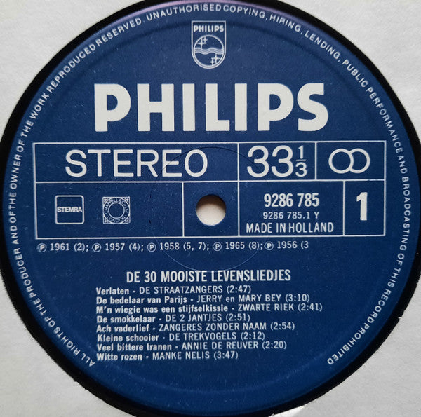 Various - De 30 Mooiste Levensliedjes (LP) 51335 Vinyl LP Dubbel Vinyl Goed / Hoes Goed