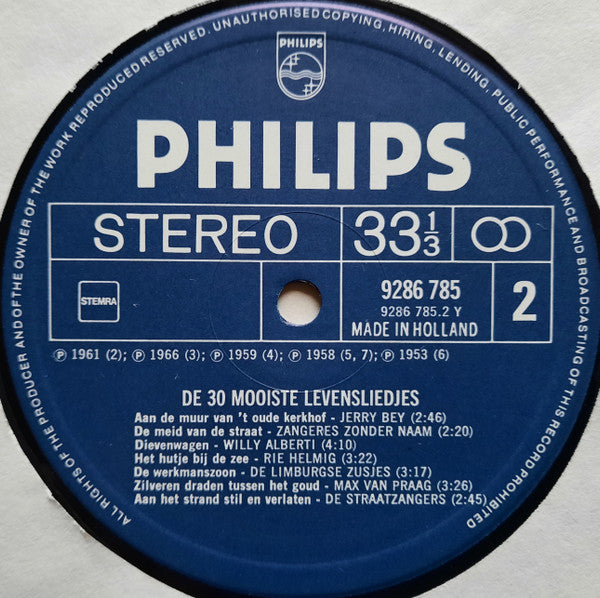 Various - De 30 Mooiste Levensliedjes (LP) 51335 Vinyl LP Dubbel Vinyl Goed / Hoes Goed