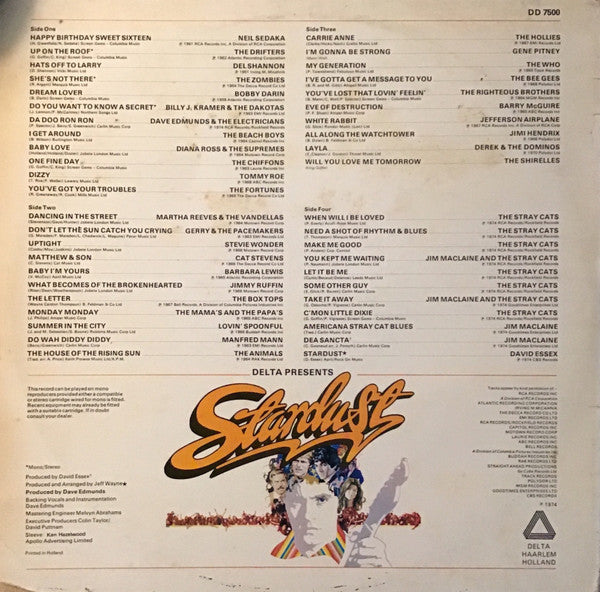 Various - Delta Presents 44 Original Hits From The Soundtrack Of The Film Stardust (LP) 50273 Vinyl LP Dubbel Vinyl Goed / Hoes Goed