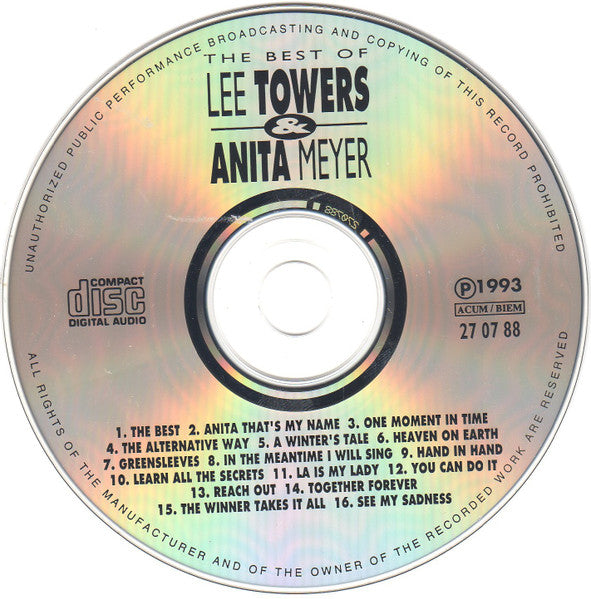 Lee Towers & Anita Meyer - The Best Of Lee Towers & Anita Meyer (CD) 70571 Compact Disc Goede Staat