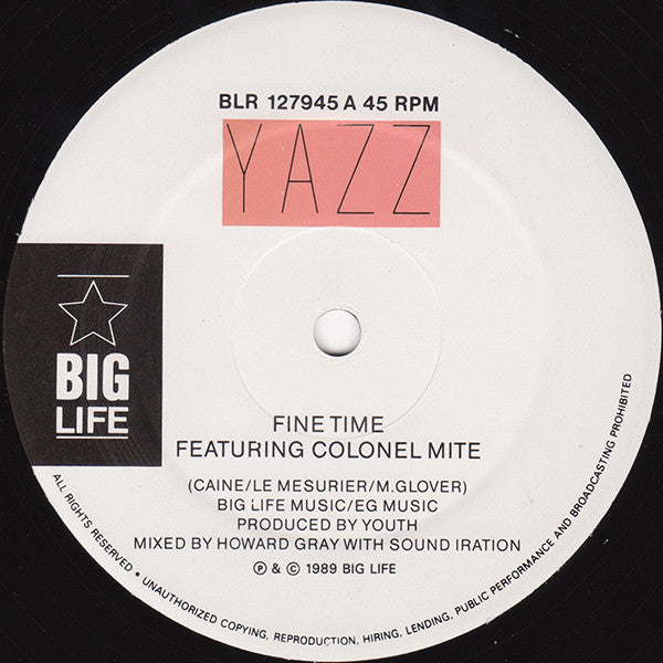 Yazz - Fine Time (Maxi-Single) 48612 Maxi-Singles Vinyl Goed / Hoes Goed