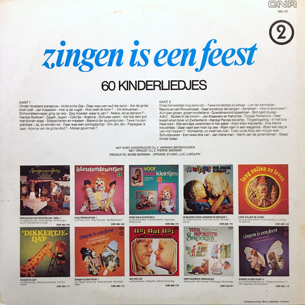 Kinderkoor Jacob Hamel - Zingen Is Een Feest 2 - 60 Kinderliedjes (LP) 51448 Vinyl LP Vinyl Goed / Hoes Goed