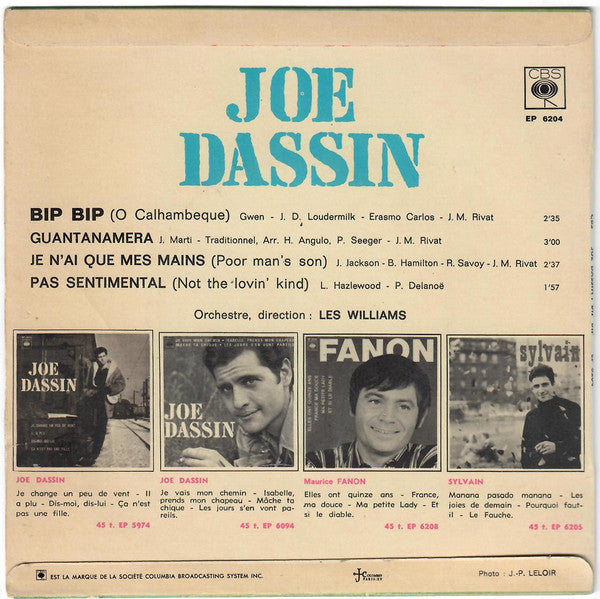 Joe Dassin - Bip Bip 13806 Vinyl Singles EP Vinyl Goed / Hoes Goed