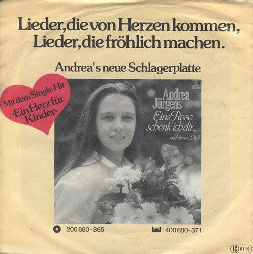 Andrea Jurgens - Eine Rose Für Dich 31973 Vinyl Singles Vinyl Goed / Hoes Goed