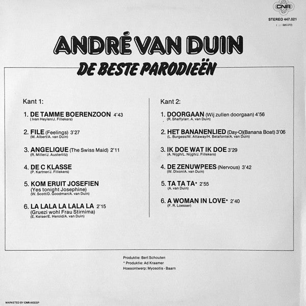 André van Duin - De Beste Parodieën (LP) Vinyl LP Vinyl Zeer Goed / Hoesje Goed "VINYLSINGLES.NL"
