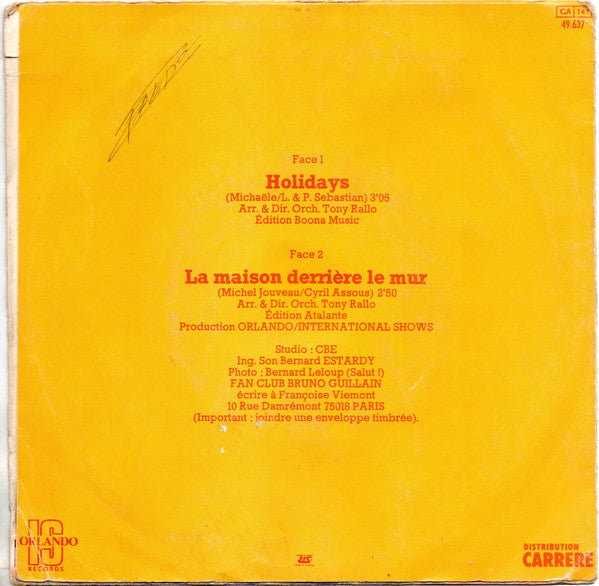 Bruno Guillain - Holidays 29832 Vinyl Singles Vinyl Goed / Hoes Goed