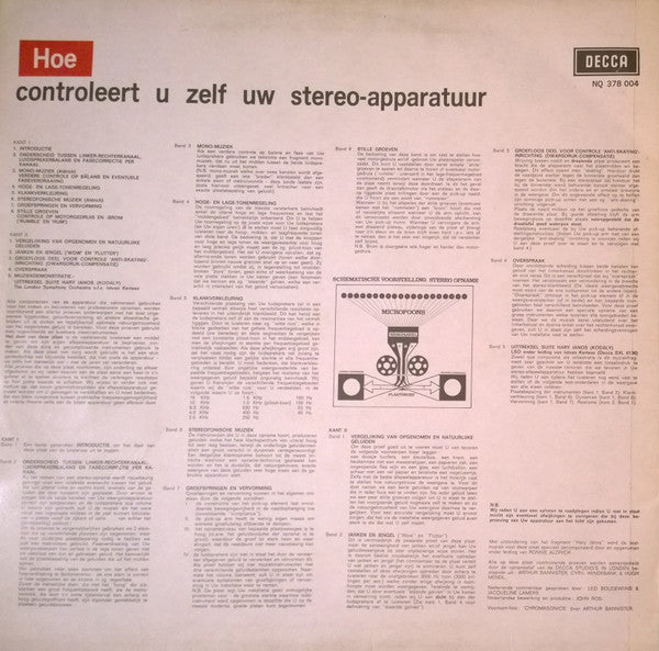 No Artist - Hoe Controleert U Zelf Uw Stereo-Apparatuur (LP) 49303 Vinyl LP Vinyl Goed / Hoes Goed