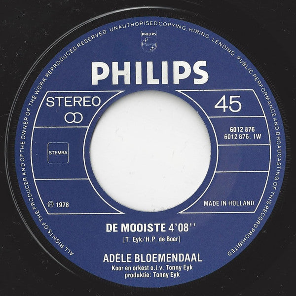 Adèle Bloemendaal - De Mooiste Vinyl Singles Vinyl Goed / Hoes Goed