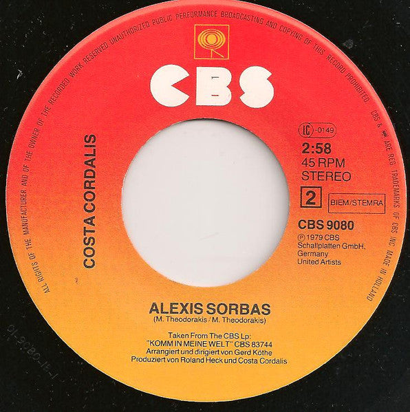 Costa Cordalis - Das Alte Lied Von Helena 32152
