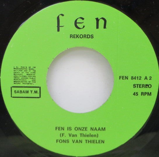 Antoine Van Der Heyden / Fons Van Thielen - Carnaval Carnaval Vinyl Singles Vinyl Zeer Goed / Hoesje Goed "VINYLSINGLES.NL"