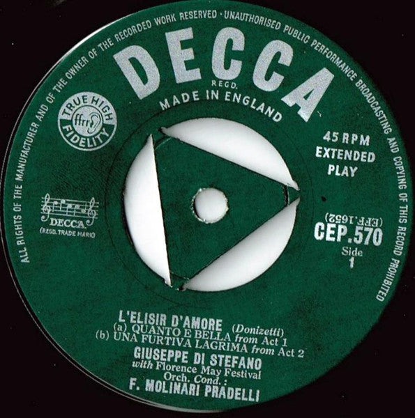 Giuseppe di Stefano And Hilde Guden - L'Elisir D'Amore 14119 Vinyl Singles EP Vinyl Goed / Hoes Goed