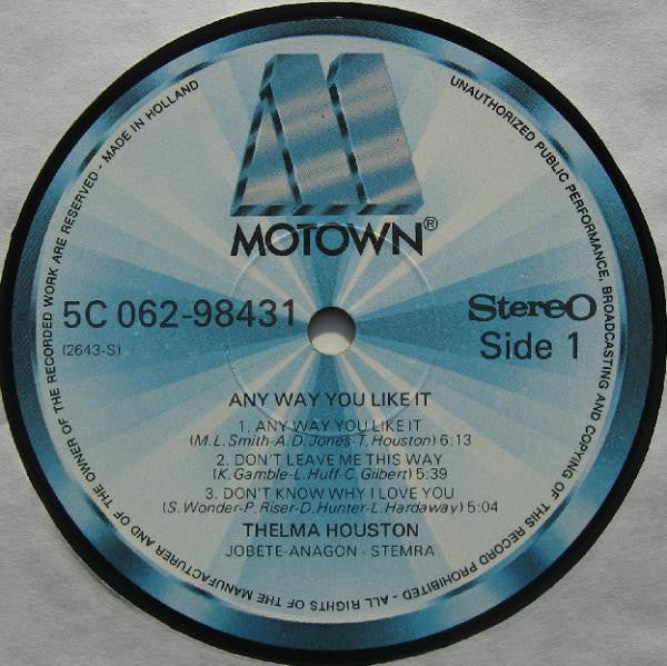 Thelma Houston – Any Way You Like It (LP) 48564
