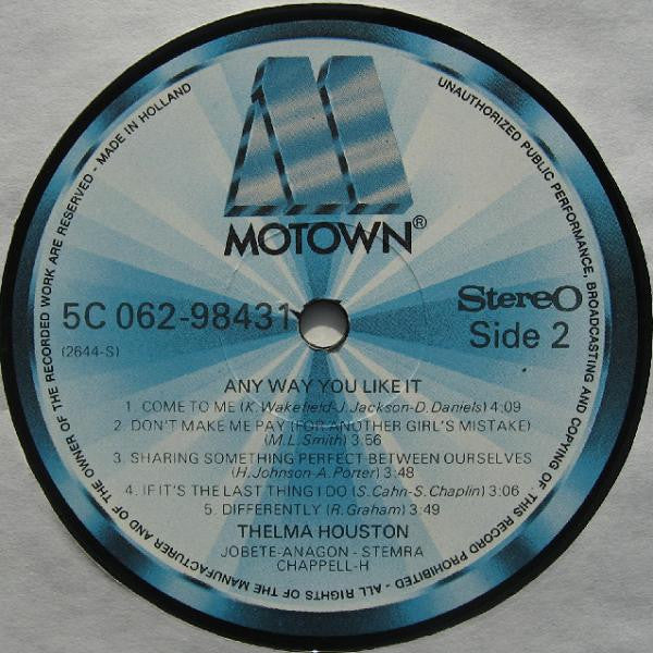 Thelma Houston – Any Way You Like It (LP) 48564