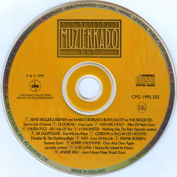 Various - Het Nationale Muziekkado 1995 (CD) Compact Disc Vinyl Goed / Hoes Goed