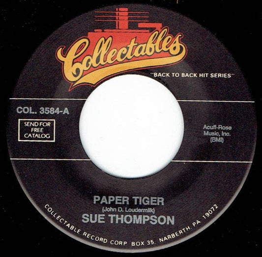 Sue Thompson - Paper Tiger 40413 Vinyl Singles Vinyl Goed / Hoes Generic