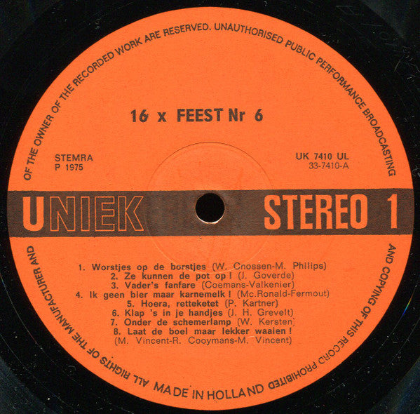 Various - 16 x Party 6 (LP) 46437