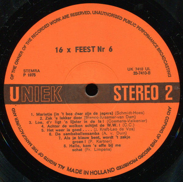 Various - 16 x Party 6 (LP) 46437
