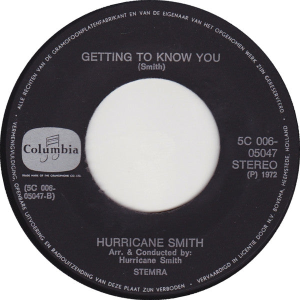 Hurricane Smith - Oh Babe, What Would You Say Vinyl Singles Vinyl Zeer Goed / Hoesje Generic "VINYLSINGLES.NL"