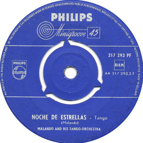 Malando And His Tango Orchestra - La Cumparsita 11325 Vinyl Singles Vinyl Goed / Hoes Goed