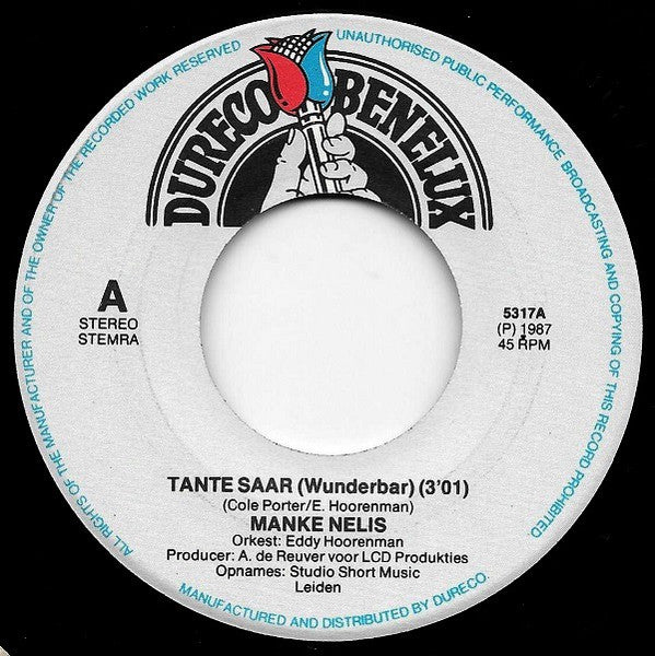 Manke Nelis - Tante Saar 30075 Vinyl Singles Vinyl Goed / Hoes Goed