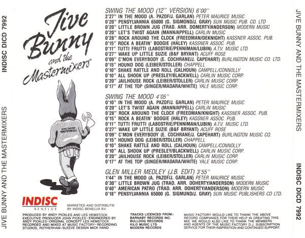 Jive Bunny And The Mastermixers - Swing The Mood (CD) 70874 Compact Disc Single Goede Staat