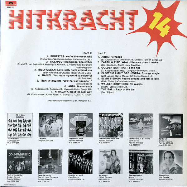Various - Hitkracht 14 (LP) 49350 Vinyl LP Vinyl Goed / Hoes Goed