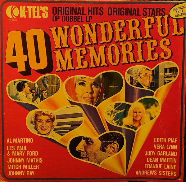 Various - 40 Wonderful Memories (LP) Vinyl LP Dubbel Vinyl Goed / Hoes Goed