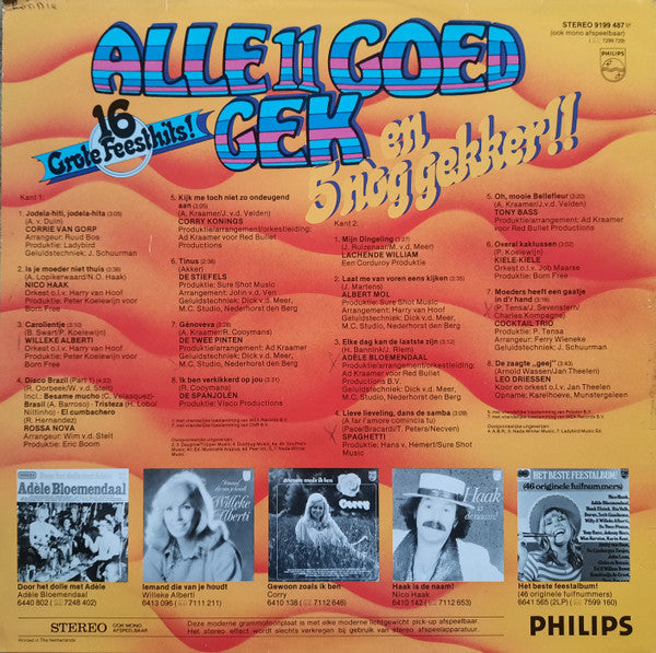 Various - Alle 11 Goed Gek! En 5 Nóg Gekker! (LP) Vinyl LP Vinyl Goed / Hoes Goed
