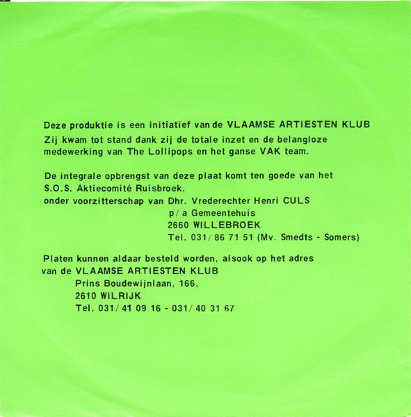 Lollipops - In Het Land Van Rupel En Schelde 17824 Vinyl Singles Vinyl Goed / Hoes Goed