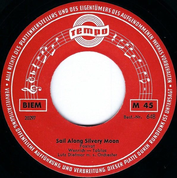 Maureen René / Lutz Dietmar Mit Seinem Orchester - Du Wirst Geliebt / Sail Along Silvery Moon 32255 Vinyl Singles Vinyl Goed / Hoes Goed