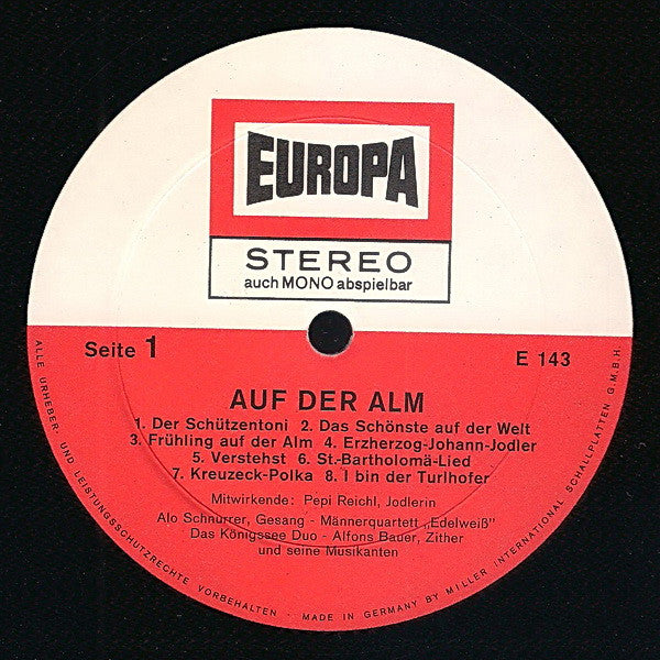 Alfons Bauer - Auf Der Alm Mit Alfons Bauer (LP) 49375