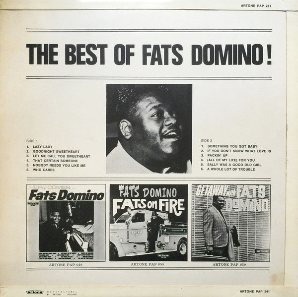 Fats Domino - The Best Of Fats Domino (LP) Vinyl LP Vinyl Zeer Goed / Hoesje Goed "VINYLSINGLES.NL"